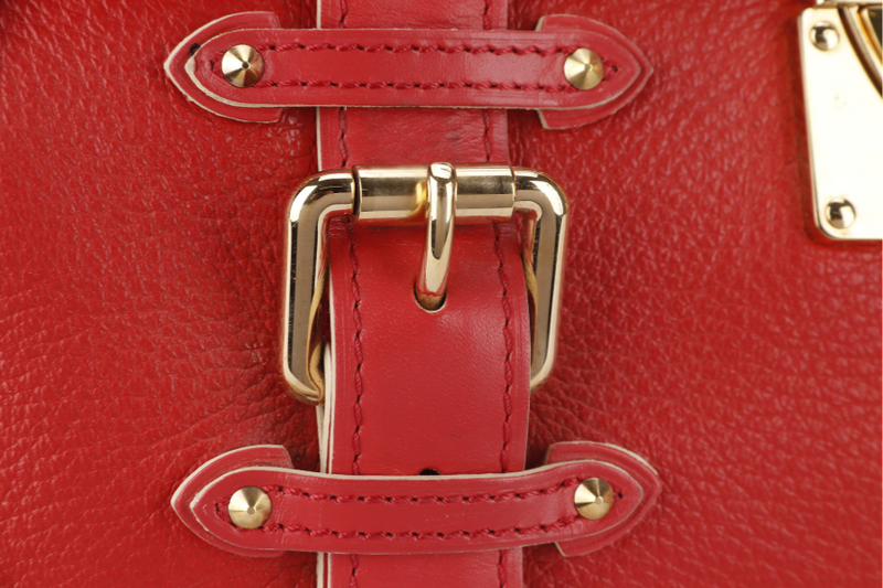 LOUIS VUITTON SUHALI L'EPANOUI GM GERANIUM RED LEATHER GOLD HARDWARE