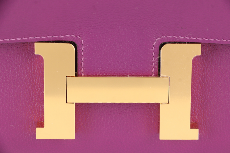 HERMES CONSTANCE 24 ANEMONE EVERCOLOR PERMABRASS HARDWARE STAMP Y (YEAR 2020) WITH DUST COVER AND BOX