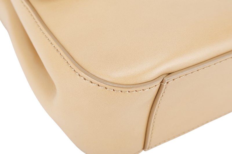 CHLOE C DOUBLE CARRY BAG BEIGE LEATHER GOLD HARDWARE WITH STRAPS AND DUST COVER