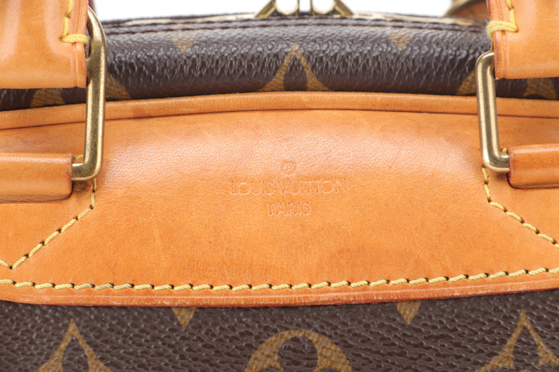 LOUIS VUITTON TROUVILLE HANDBAG MONOGRAM CANVAS GOLD HARDWARE WITH KEYS&LOCK AND DUST COVER