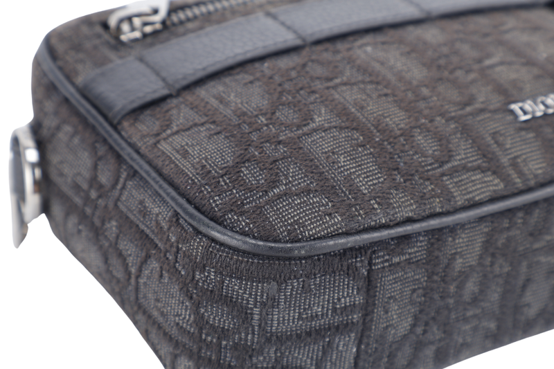 CHRISTIAN DIOR 27-BO-1213 NEW DIOR SAFARI BAG HANDBAG OBLIQUE CROSSBODY BAG RUTHENIUM HARDWARE NO DUST COVER