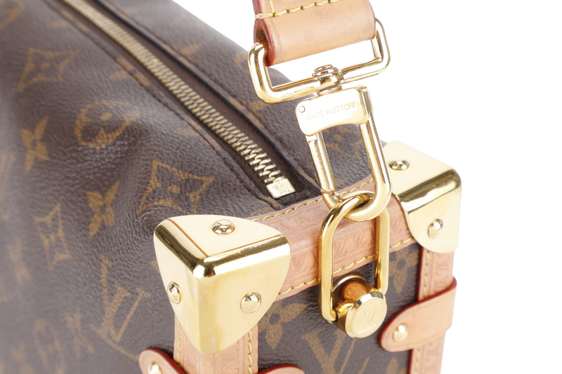 LOUIS VUITTON M46358 SOFT TRUNK MM MONOGRAM CANVAS GOLD HARDWARE WITH STRAPS