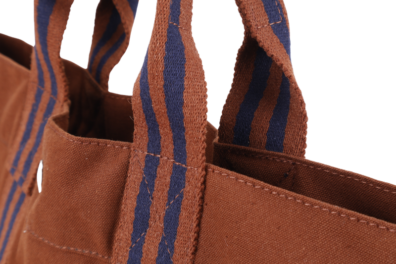 HERMES FOURRE TOUT MM BROWN CANVAS TOTE BAG NO DUST COVER