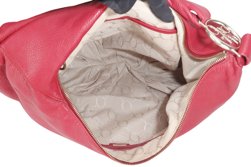 OROTON RED LARGE HOBO BAG WITH DUST COVER