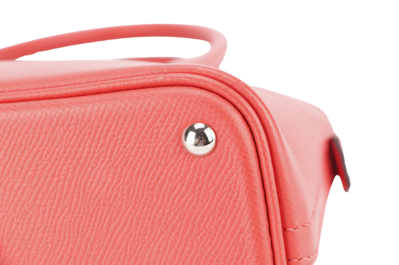 HERMES BOLIDE 25 CAPUCINES EPSOM LEATHER SILVER HARDWARE STAMP A (YEAR 2017) WITH STRAP, RAINCOAT AND BOX NO DUST COVER
