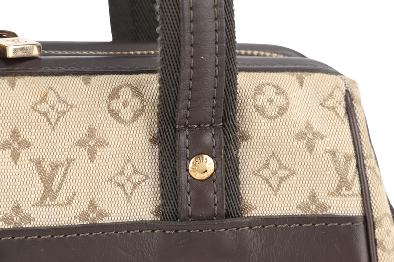 LOUIS VUITTON MINI JOSEPHINE PM BEIGE MINI LIN CANVAS GOLD HARDWARE NO DUST COVER