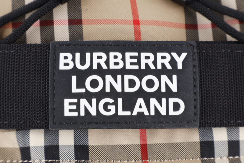 BURBERRY LONDON BACKPACK CHECKERED CANVAS BAG NO DUST COVER