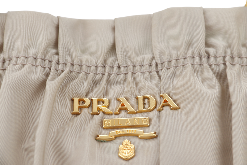 PRADA TESSUTO GAUFRE (BN1792) POMICE GOLD HARDWARE WITH DUST COVER AND CARD