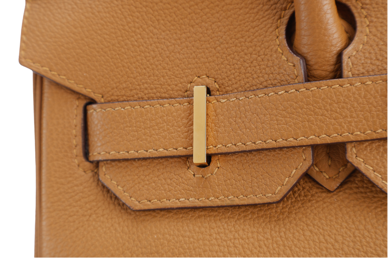 HERMES BIRKIN 30 STAMP T (YEAR 2015) TOFFEE EVER COLOR LEATHER GOLD HARDWARE WITH DUST COVER