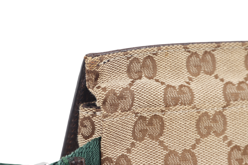 GUCCI SHELLY LINE GG WAIST BAG (180691) CANVAS WITH DUST COVER