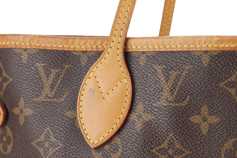 LOUIS VUITTON NEVERFULL MM (M46987) MONOGRAM CANVAS GOLD HARDWARE WITH POUCH