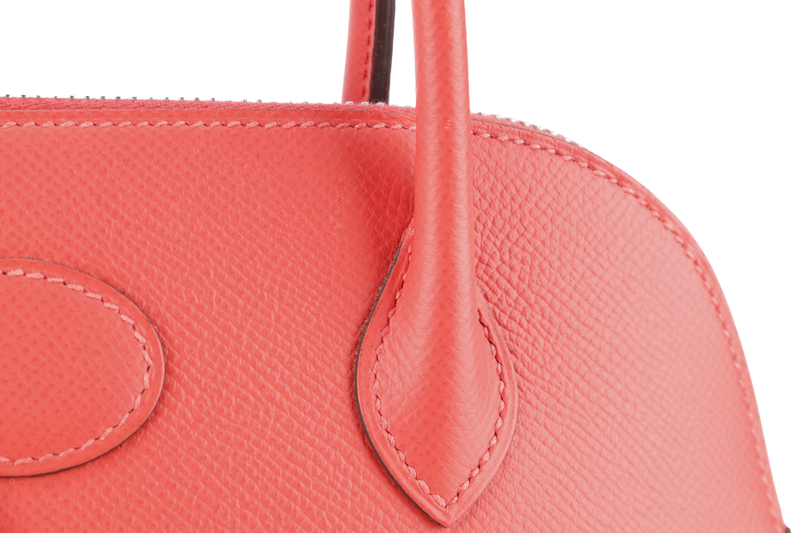 HERMES BOLIDE 25 CAPUCINES EPSOM LEATHER SILVER HARDWARE STAMP A (YEAR 2017) WITH STRAP, RAINCOAT AND BOX NO DUST COVER