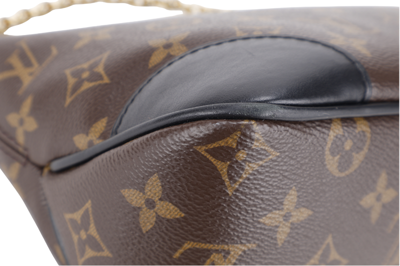 LOUIS VUITTON M45831 BOULOGNE PM MONOGRAM COATED CANVAS GOLD HARDWARE WITH DUST COVER AND BOX