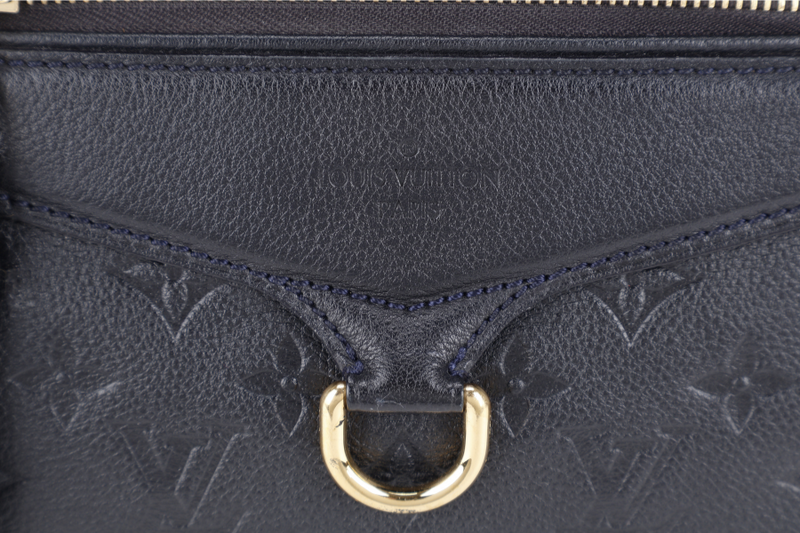LOUIS VUITTON LUMINEUSE PM BLACK MONOGRAM EMPREINTE LEATHER GOLD HARDWARE WITH PADLOCK, KEYS , STRAPS AND DUST COVER