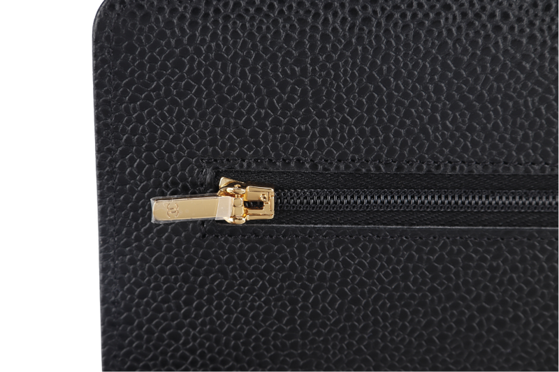 CHANEL WALLET ON CHAIN (JT7Xxxxx) BLACK CAVIAR LEATHER GOLD HARDWARE WITH DUST COVER AND BOX