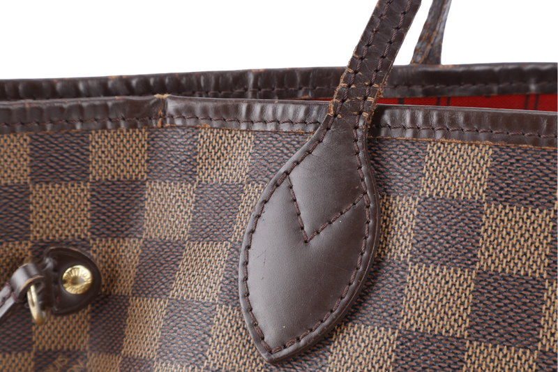 LOUIS VUITTON NEVERFULL MM (N40600) DAMIER EBENE CANVAS GOLD HARDWARE NO DUST COVER