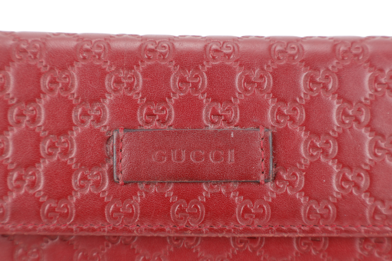 GUCCI GG SIGNATURE CONTINENTAL ZIP LONG WALLET GOLD HARDWARE WITH DUST COVER AND BOX