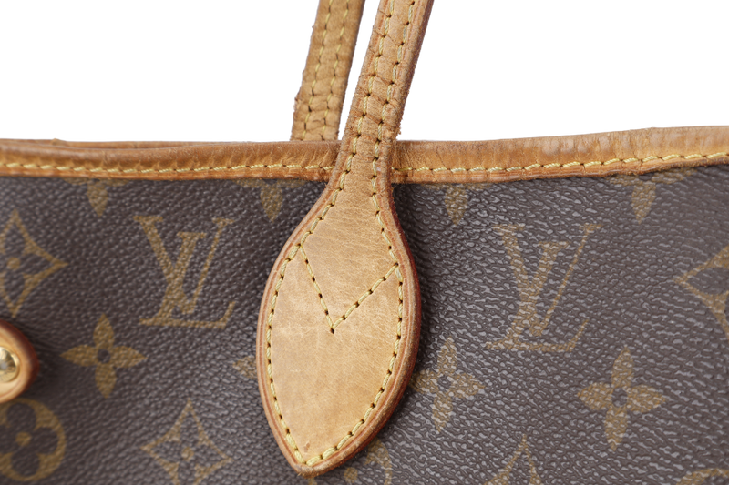 LOUIS VUITTON NEVERFULL M46975 MONOGRAM CANVAS GOLD HARDWARE NO DUST COVER