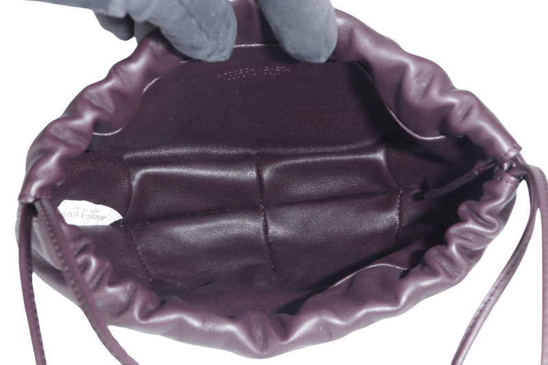 BOTTEGA VENETA MINI BULB PURPLE CALFSKIN LEATHER WITH DUST COVER AND BOX