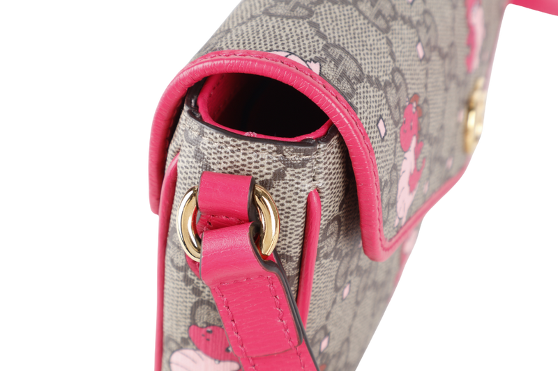 GUCCI DOUBLE GG MINI PINK BAG YEAR OF THE GG DRAGON WITH BOX