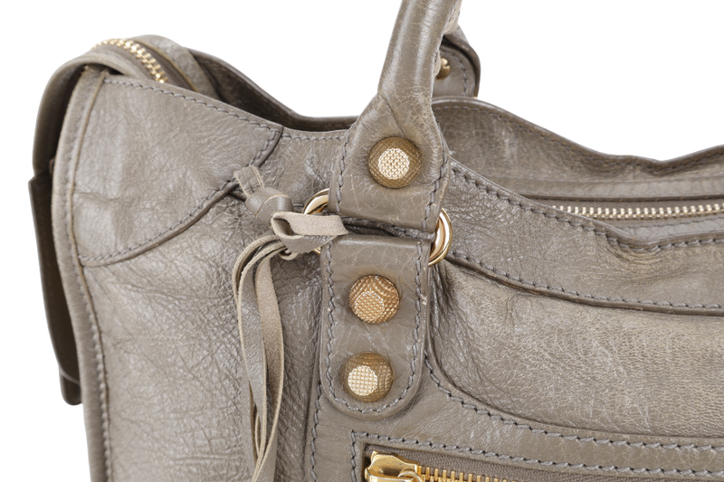 BALENCIAGA CLASSIC CITY KHAKI COLOR GOLD HARDWARE WITH DUST COVER