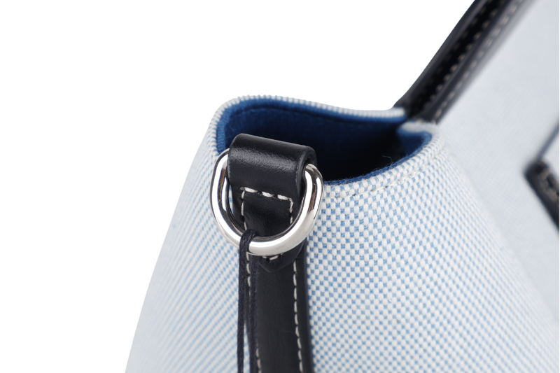 BURBERRY MD SOFT POCKET TOTE DEBOSSED LOGO CANVAS, WITH STRAP & DUST COVER