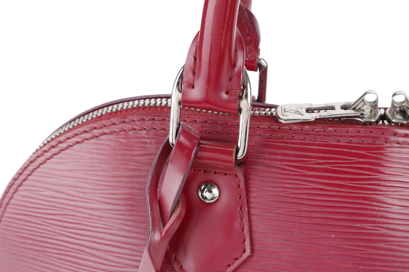 LOUIS VUITTON ALMA PM FUSCHIA EPI LEATHER SILVER HARDWARE WITH LOCK & KEYS NO DUST COVER