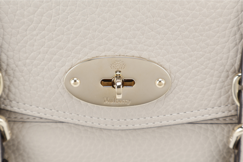 MULBERRY ALEXA LIGHT BEIGE CALF LEATHER BAG GOLD HARDWARE WITH STRAPS AND DUST COVER