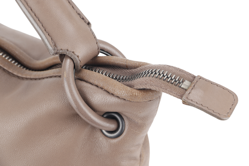 BOTTEGA VENETA SHOULDER BAG MEDIUM BROWN SILVER HARDWARE WITH DUST COVER