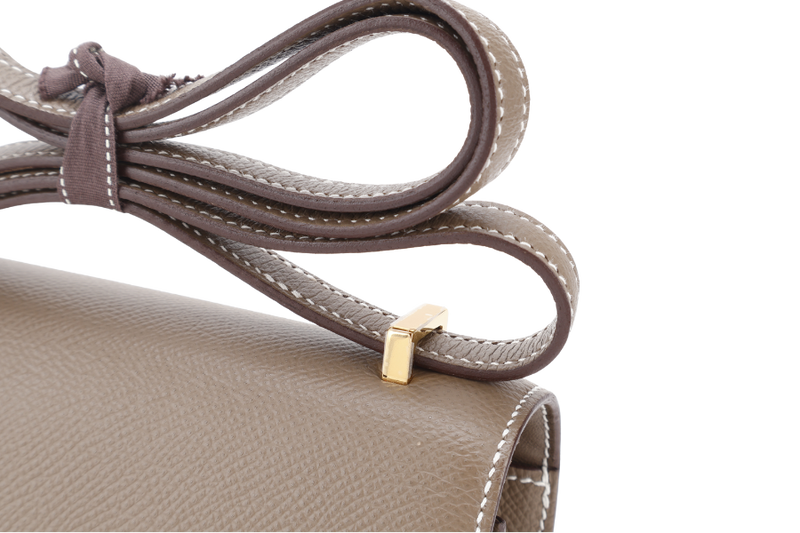 HERMES CONSTANCE 18 STAMP U (YEAR 2022) ETOUPE EPSOM GOLD HARDWARE WITH DUST COVER