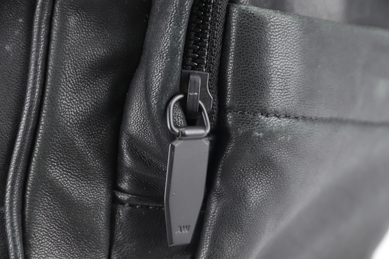 ALEXANDER WANG BLACK NAPPA LEATHER MESSENGER BAG WITH DUST COVER