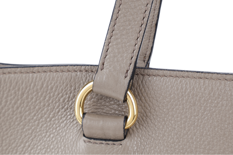 PRADA SAFFIANO LEATHER HANDBAG GOLD HARDWARE WITH DUST COVER AND CARD