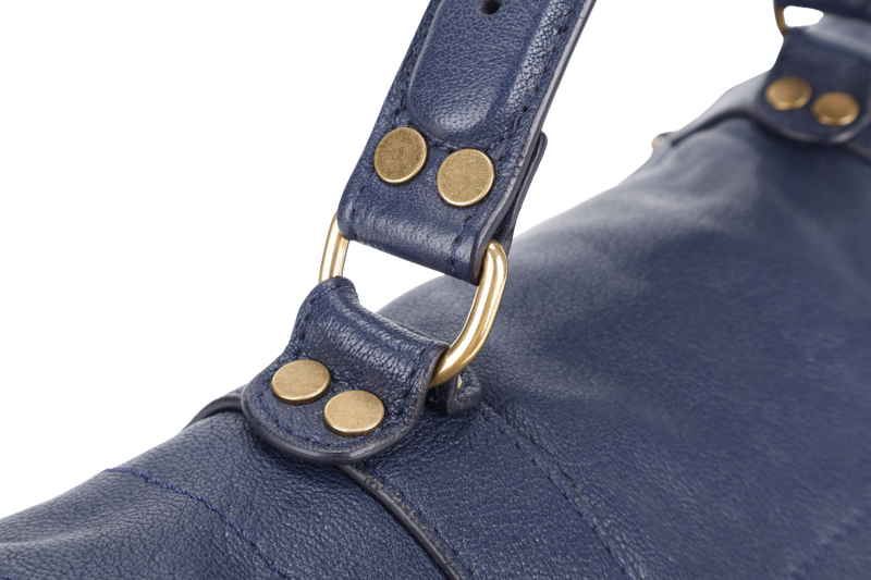 PROENZA SCHOULER PS 1 MEDIUM NAVY BLUE GOLD HARDWARE WITH STRAPS AND DUST COVER