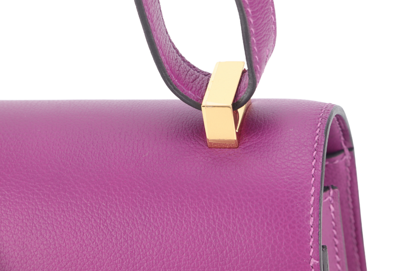 HERMES CONSTANCE 24 ANEMONE EVERCOLOR PERMABRASS HARDWARE STAMP Y (YEAR 2020) WITH DUST COVER AND BOX