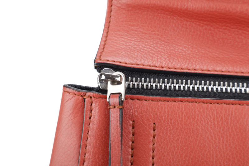 CELINE RED EDGE SHOULDER BAG SILVER HARDWARE NO DUST COVER