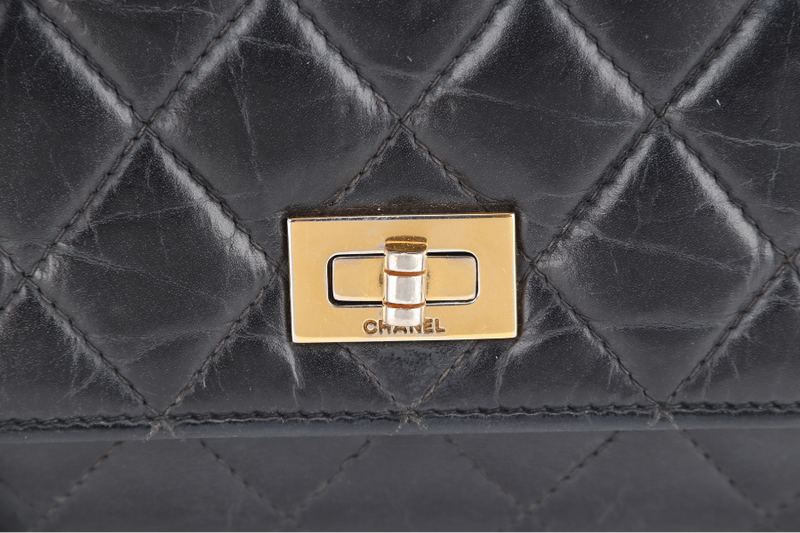 CHANEL WOC (2224xxxx) BLACK QUILTED AGED CALFSKIN GOLD HARDWARE NO DUST COVER