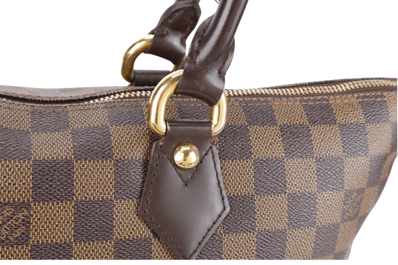 LOUIS VUITTON N51183 SALEYA PM BROWN DAMIER EBENE GOLD HARDWARE WITH DUST COVER