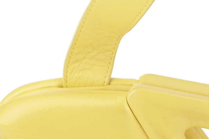 BOTTEGA VENETA MIRABELLE MEDIUM YELLOW POINT BAG WITH DUST COVER