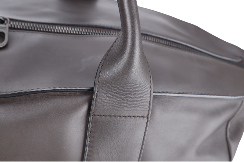 BOTTEGA VENETA WEEKEND BAG BROWN CALF LEATHER BHW WITH DUST COVER