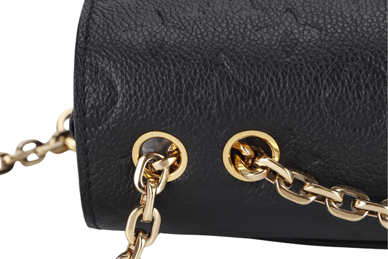 LOUIS VUITTON MARCEAU (M46200) BLACK EMPREINTE LEATHER GOLD HARDWARE WITH STRAP AND DUST COVER