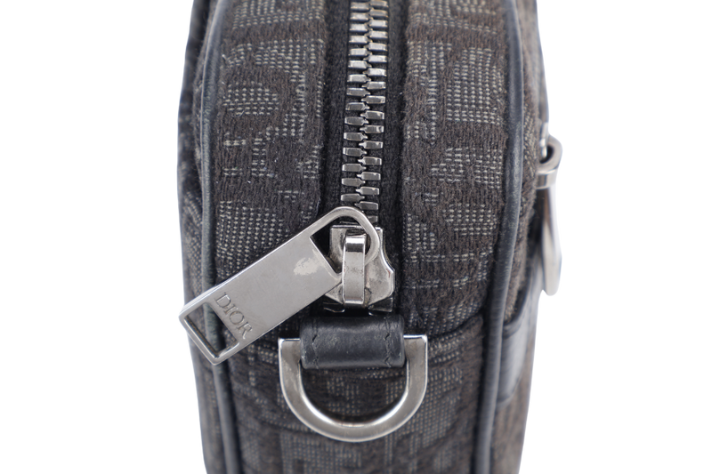 CHRISTIAN DIOR 27-BO-1213 NEW DIOR SAFARI BAG HANDBAG OBLIQUE CROSSBODY BAG RUTHENIUM HARDWARE NO DUST COVER