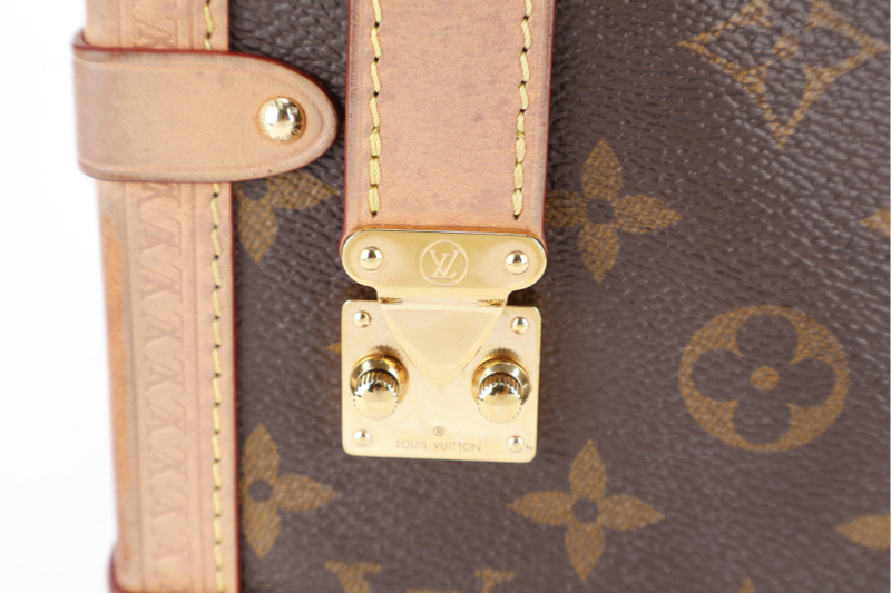 LOUIS VUITTON M46358 SOFT TRUNK MM MONOGRAM CANVAS GOLD HARDWARE WITH STRAPS