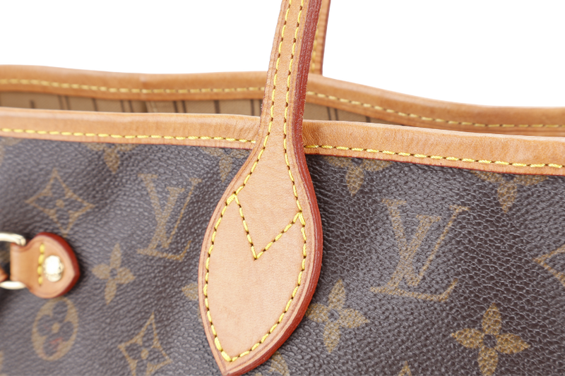 LOUIS VUITTON M46975 NEVERFULL PM MONOGRAM CANVAS GOLD HARDWARE NO DUST COVER