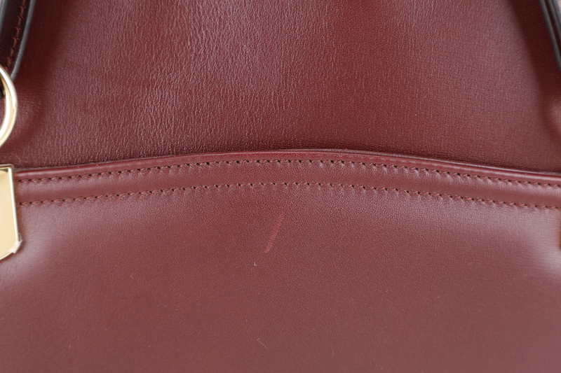 GUCCI GG MARMONT ARLI HANDBAG (550130) MAROON LEATHER GOLD HARDWARE NO DUST COVER