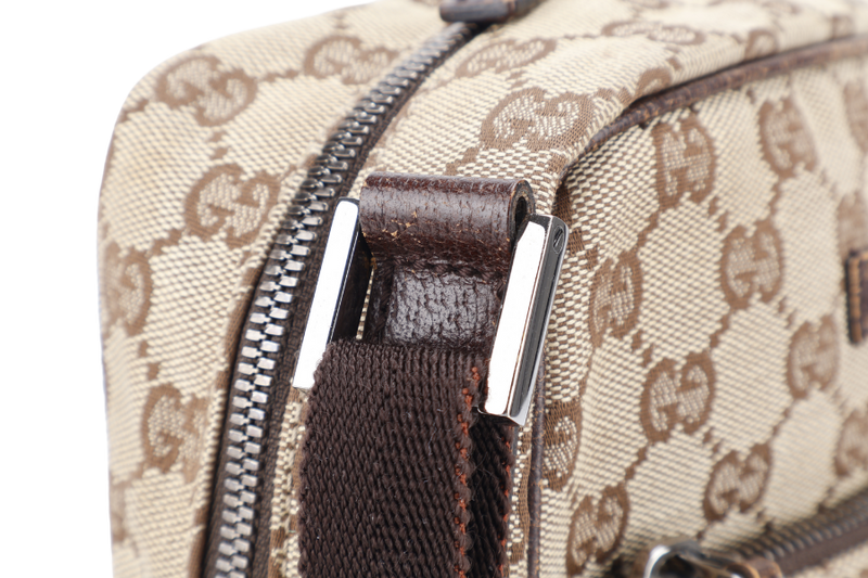 GUCCI MESENGER BAG CANVAS SILVER HARDWARE NO DUST COVER