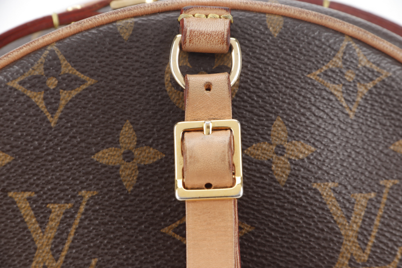 LOUIS VUITTON BOITE CHAPEAU SOUPLE MM BROWN MONOGRAM CANVAS GOLD HARDWARE WITH DUST COVER