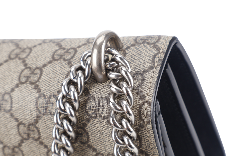 GUCCI DIONYSUS SHOULDER BAG MEDIUM CANVAS SILVER HARDWARE NO DUST COVER