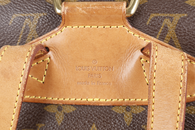 LOUIS VUITTON M51136 MONTSOURIS MM BACKPACK MONOGRAM COATED CANVAS GOLD HARDWARE NO DUST COVER