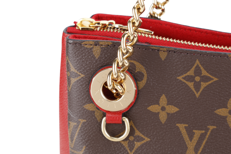 LOUIS VUITTON SURENE MM CERISE MONOGRAM CANVAS GOLD HARDWARE WITH DUST COVER