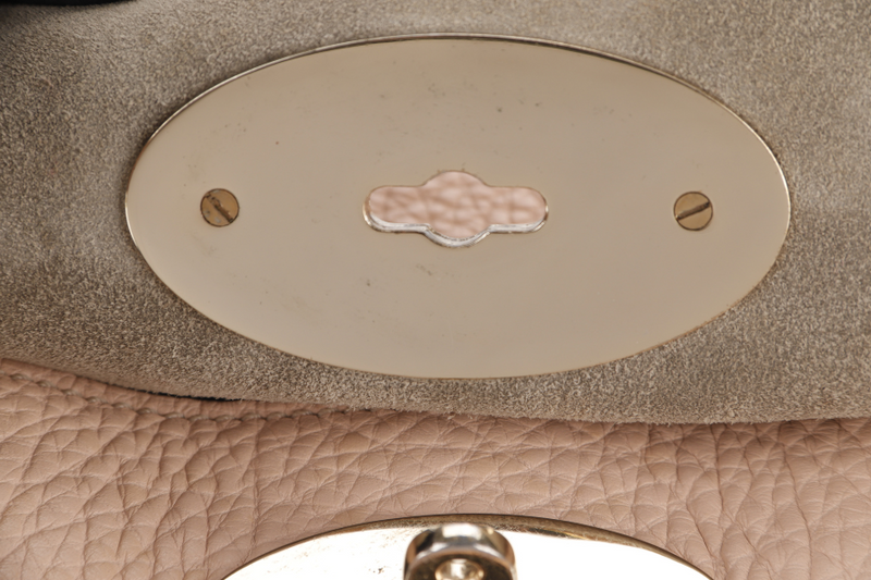 MULBERRY BAYSWATER (1823510) MEDIUM PINK LEATHER GOLD HARDWARE WITH LOCK AND DUST COVER